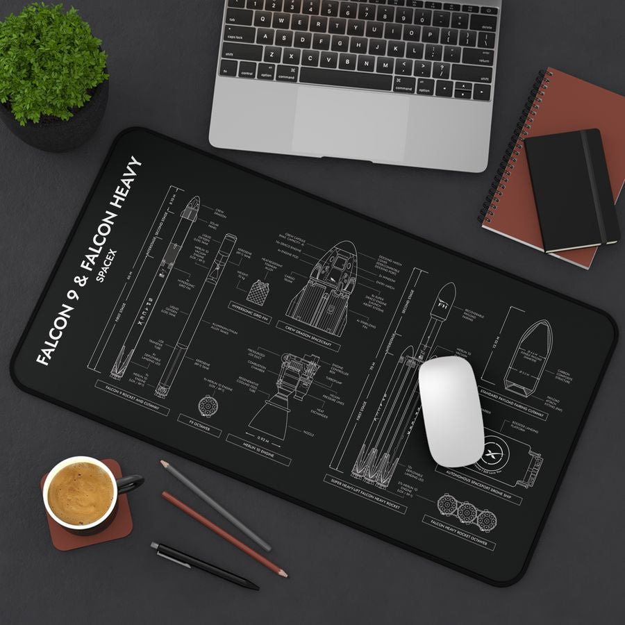 SpaceX Falcon 9 & Falcon Heavy Desk Mat