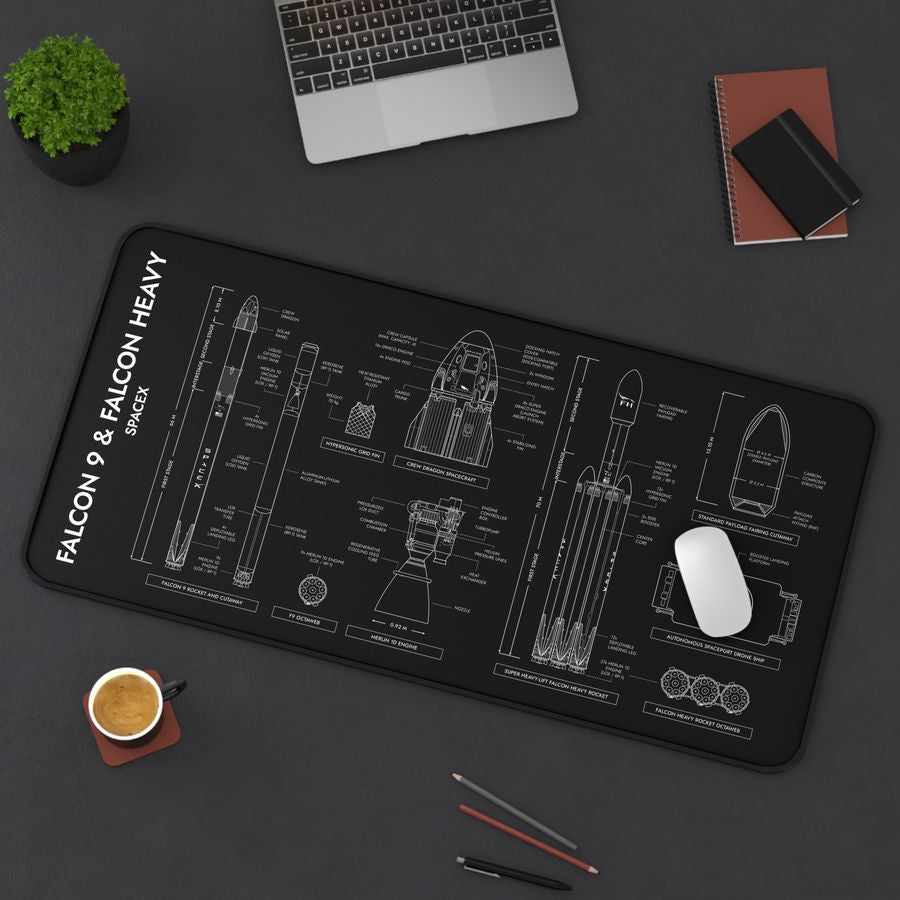 SpaceX Falcon 9 & Falcon Heavy Desk Mat