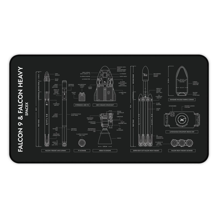 SpaceX Falcon 9 & Falcon Heavy Desk Mat