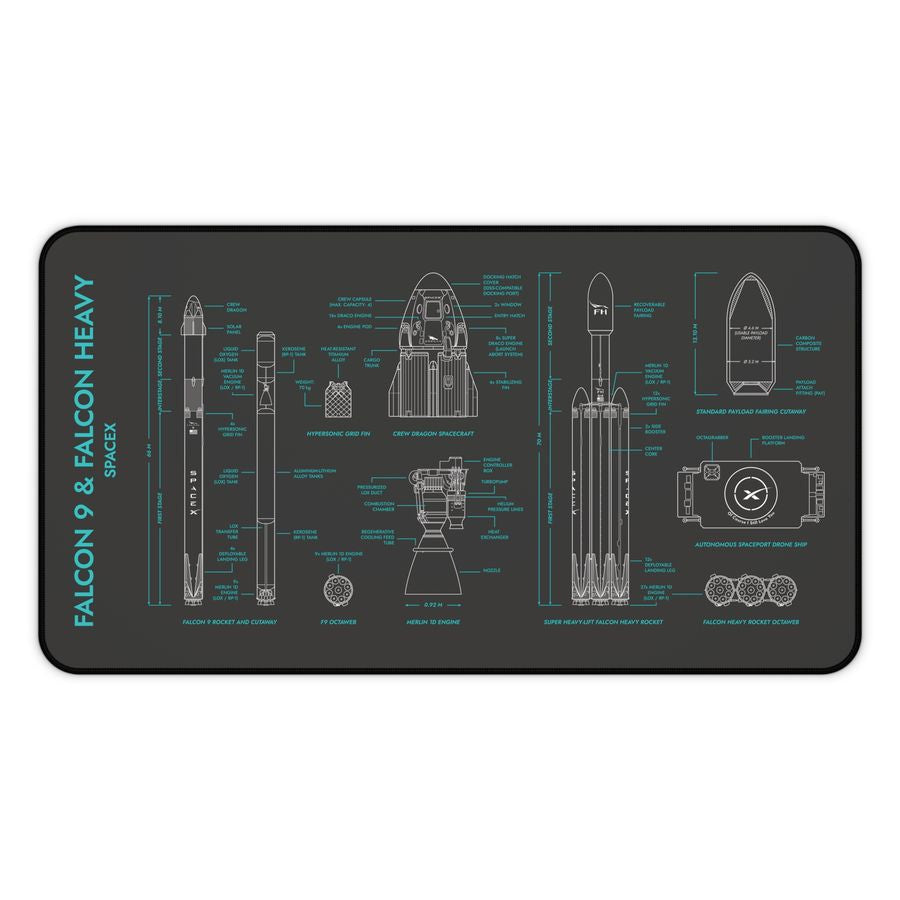 SpaceX Falcon 9 & Falcon Heavy Desk Mat