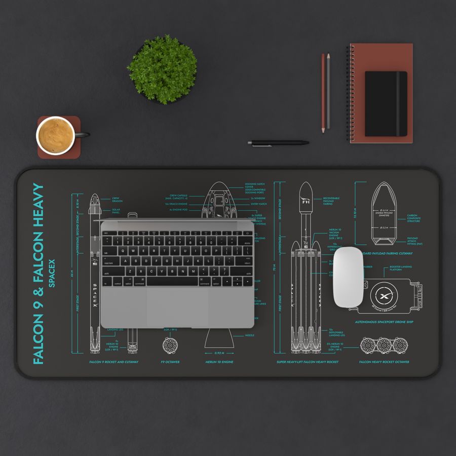 SpaceX Falcon 9 & Falcon Heavy Desk Mat
