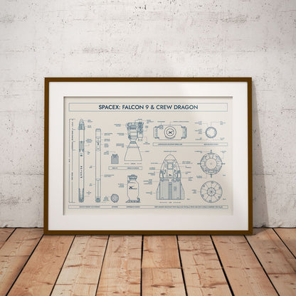 SpaceX: Falcon 9 & Crew Dragon Poster