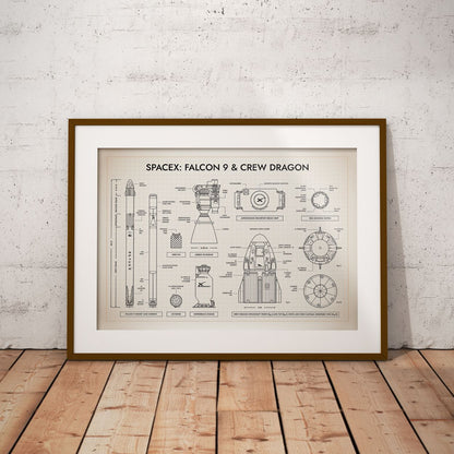 SpaceX: Falcon 9 & Crew Dragon Poster
