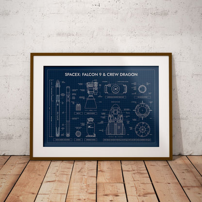 SpaceX: Falcon 9 & Crew Dragon Poster