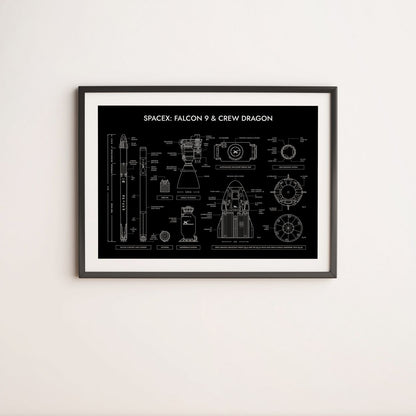 SpaceX: Falcon 9 & Crew Dragon Poster