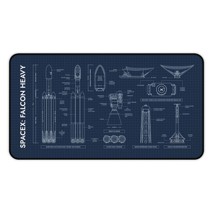 SpaceX Falcon Heavy Desk Mat