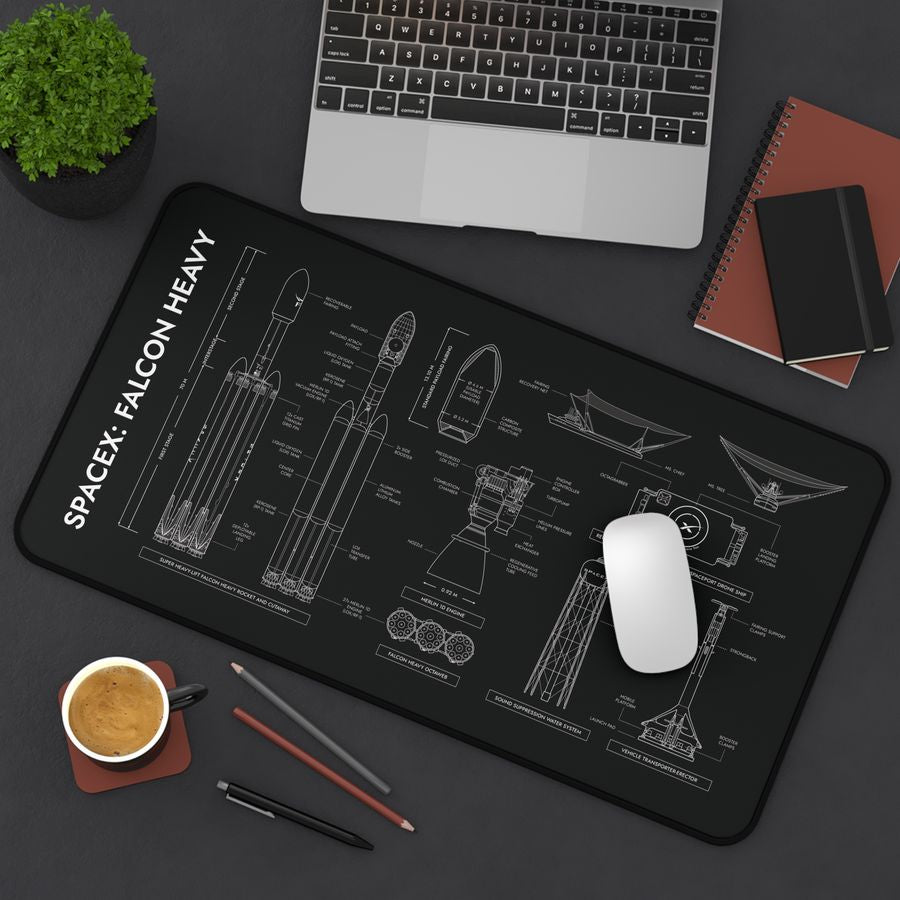 SpaceX Falcon Heavy Desk Mat