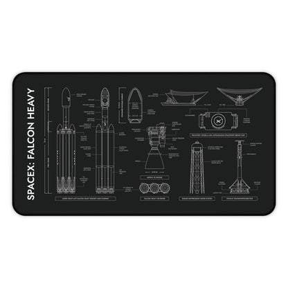 SpaceX Falcon Heavy Desk Mat