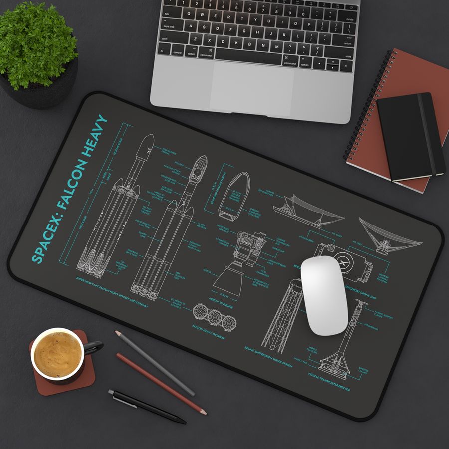 SpaceX Falcon Heavy Desk Mat