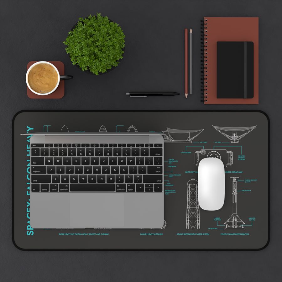 SpaceX Falcon Heavy Desk Mat