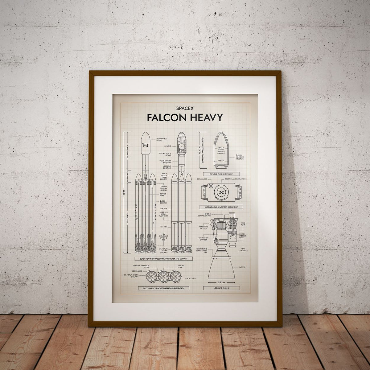 SpaceX: Falcon Heavy (Vertical) Poster