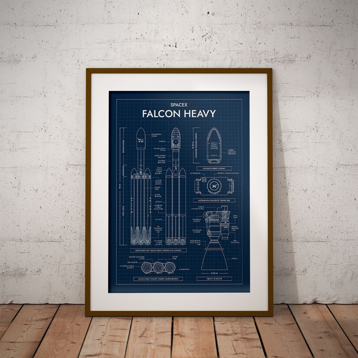 SpaceX: Falcon Heavy (Vertical) Poster