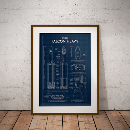 SpaceX: Falcon Heavy (Vertical) Poster