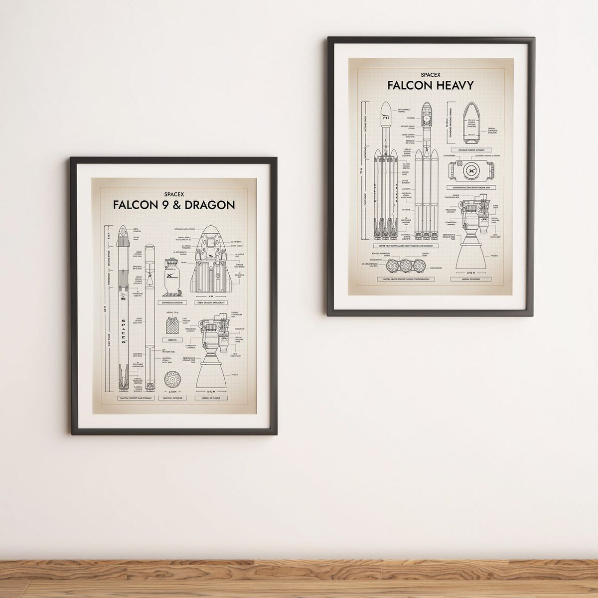 SpaceX: Falcon Heavy (Vertical) Poster