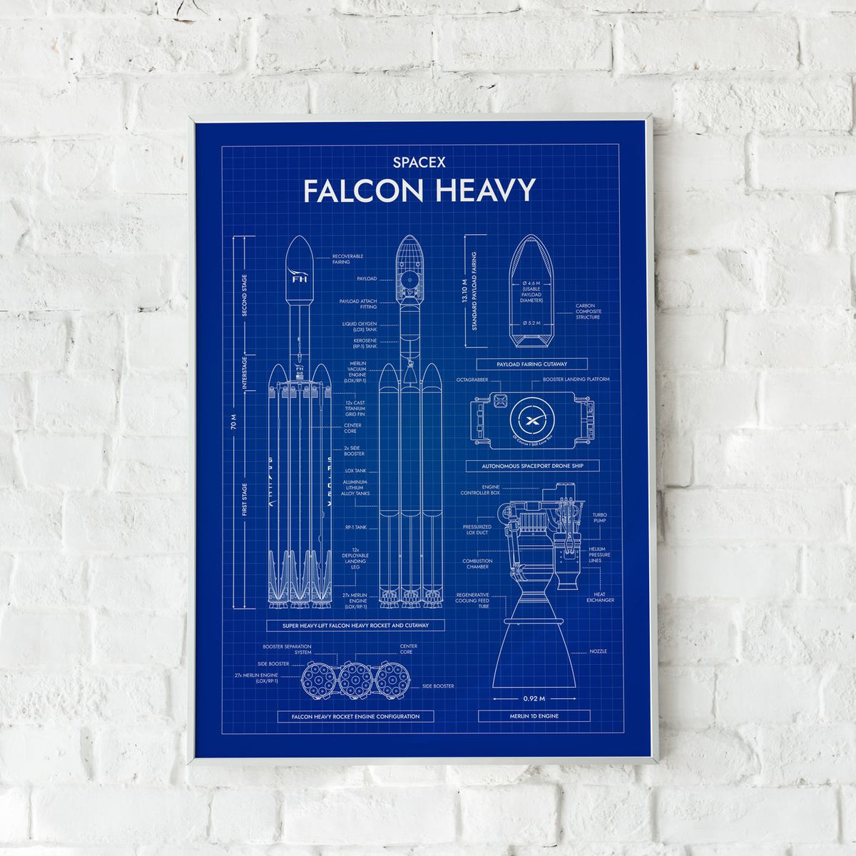 SpaceX: Falcon Heavy (Vertical) Poster
