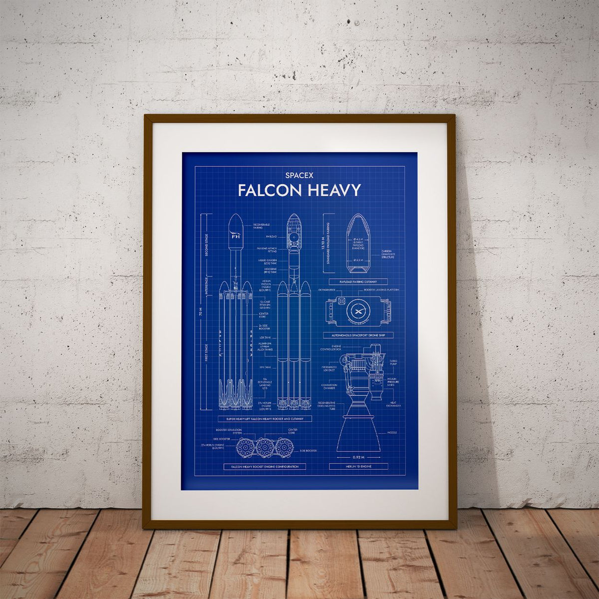 SpaceX: Falcon Heavy (Vertical) Poster