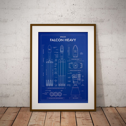 SpaceX: Falcon Heavy (Vertical) Poster