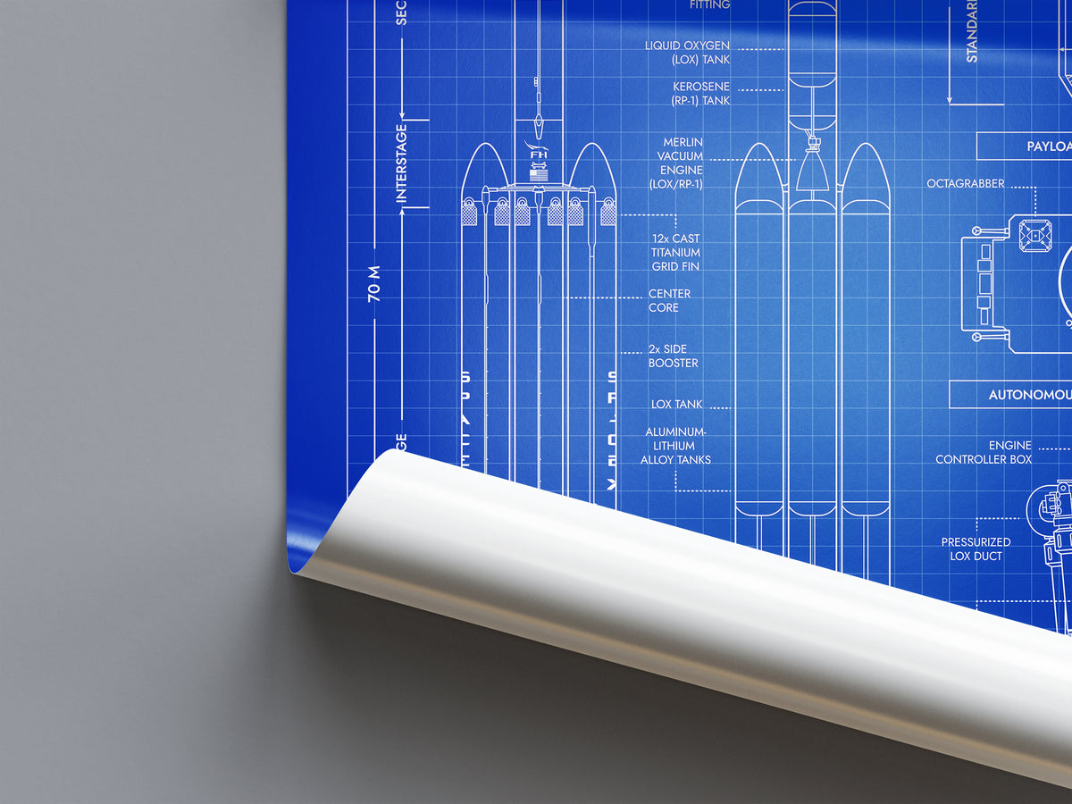 SpaceX: Falcon Heavy (Vertical) Poster