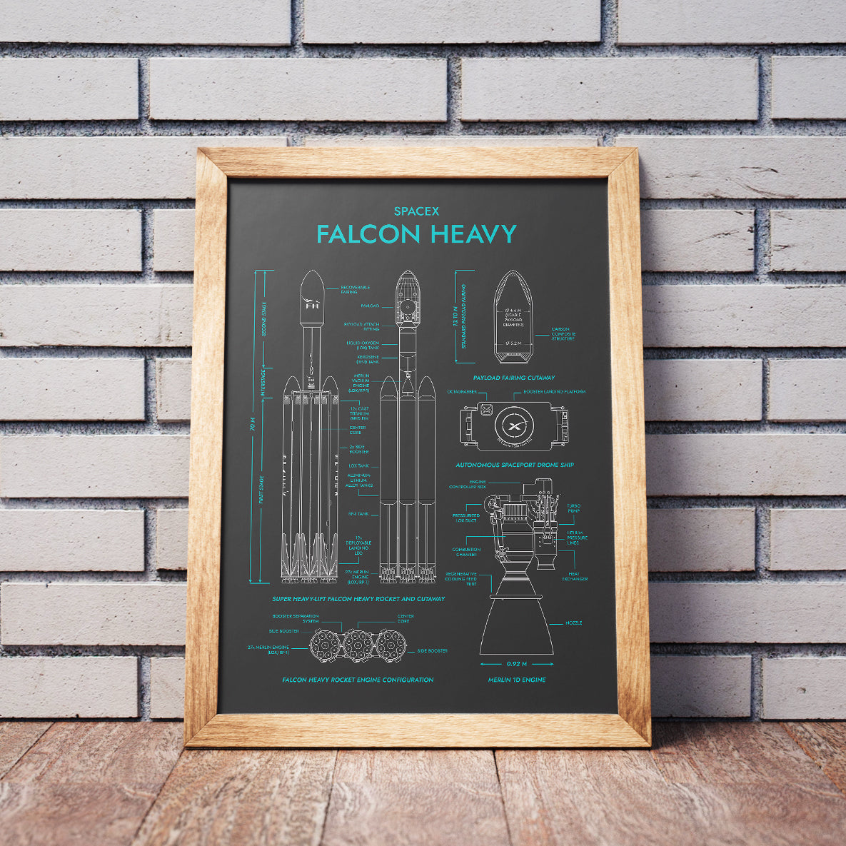 SpaceX: Falcon Heavy (Vertical) Poster