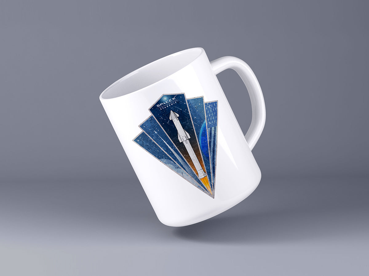 Starship Rocket Badge - Mug