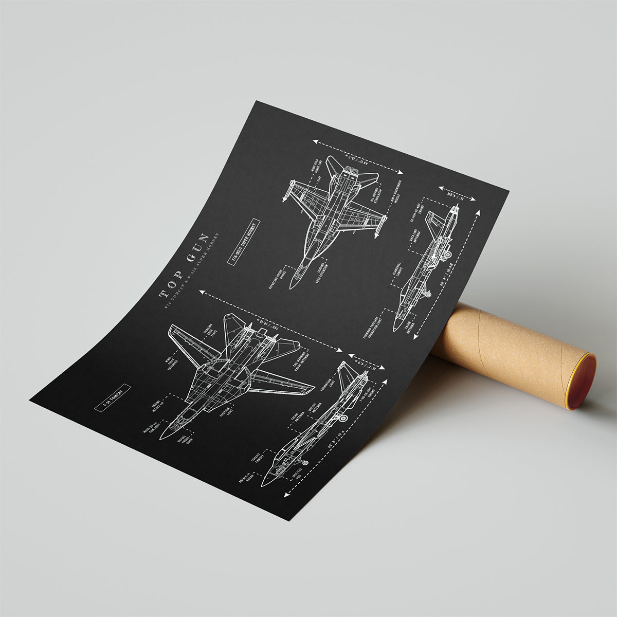 Top Gun Blueprint Poster