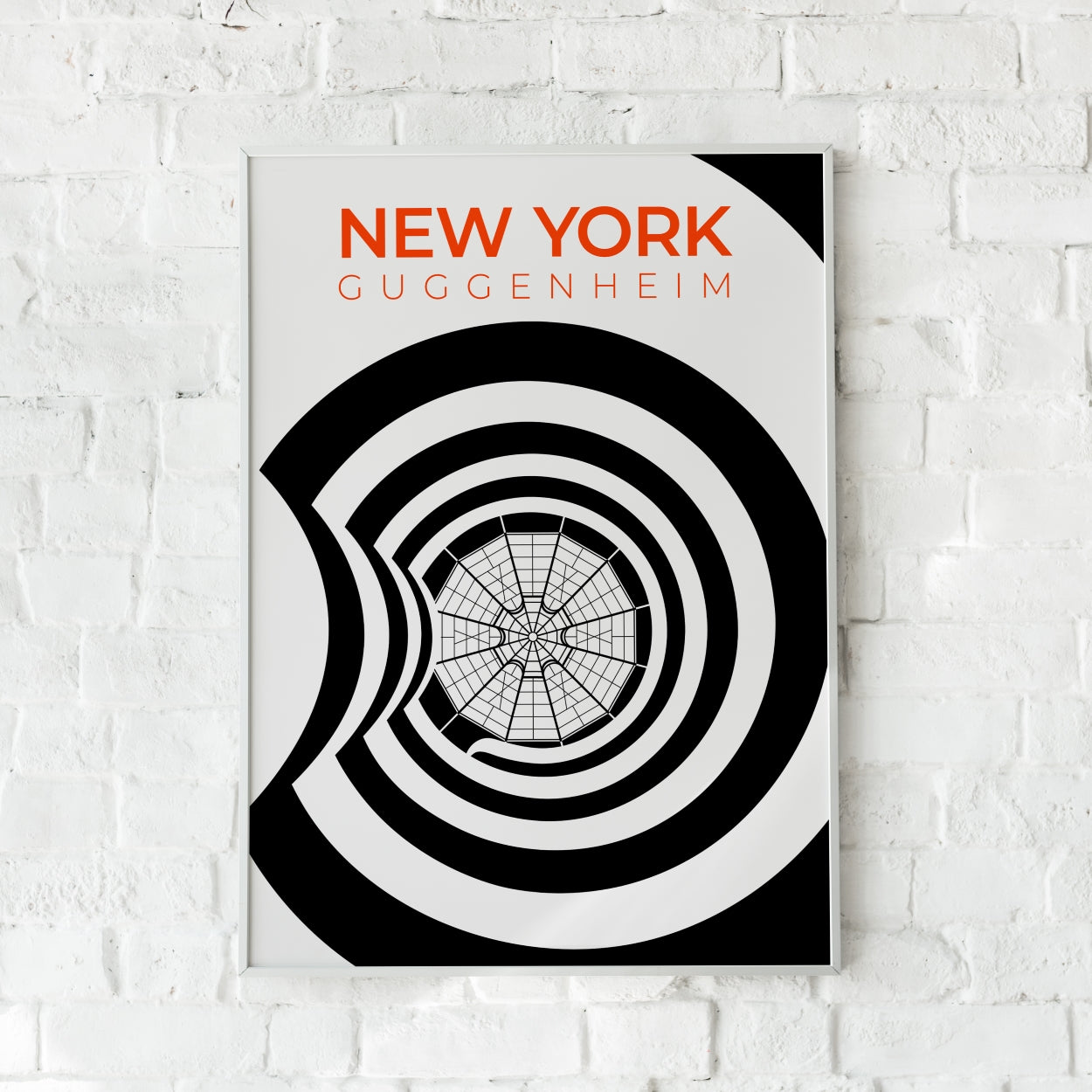 New York Guggenheim Staircase and Skylight Poster
