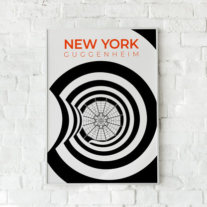 New York Guggenheim Staircase and Skylight Poster