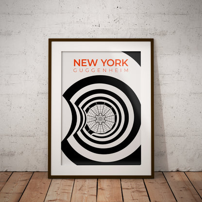New York Guggenheim Staircase and Skylight Poster