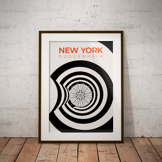 New York Guggenheim Staircase and Skylight Poster