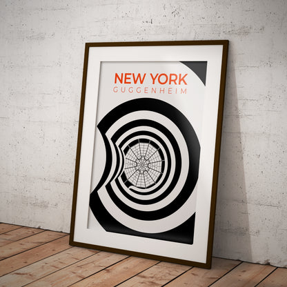 New York Guggenheim Staircase and Skylight Poster