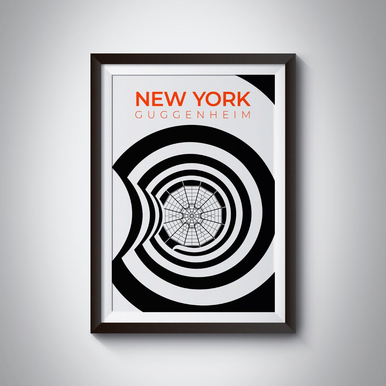 New York Guggenheim Staircase and Skylight Poster