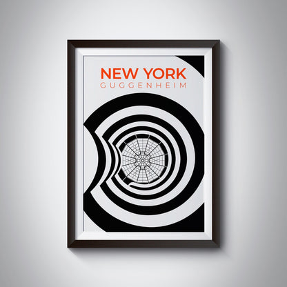 New York Guggenheim Staircase and Skylight Poster