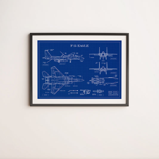 F-15 Blueprint Poster
