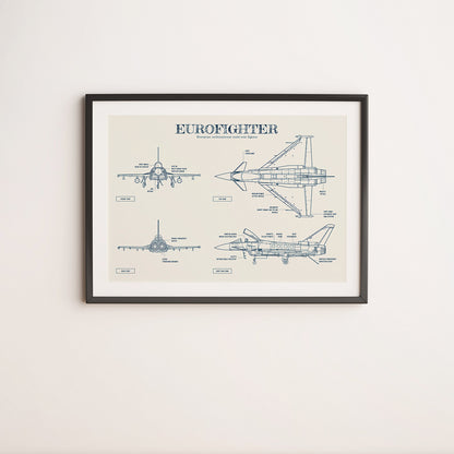 Eurofighter Blueprint Poster