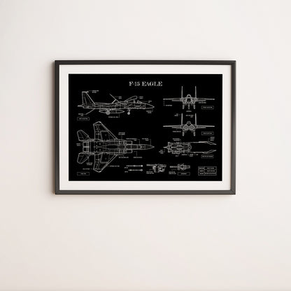 F-15 Blueprint Poster