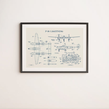 P-38 Lightning Poster
