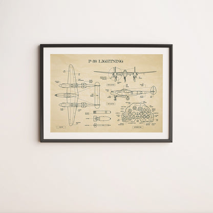 P-38 Lightning Poster