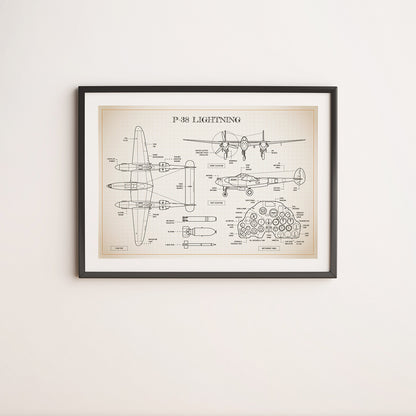 P-38 Lightning Poster