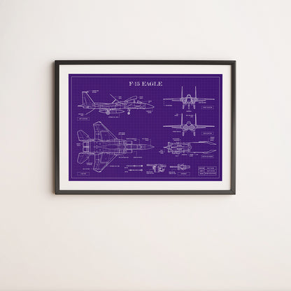 F-15 Blueprint Poster