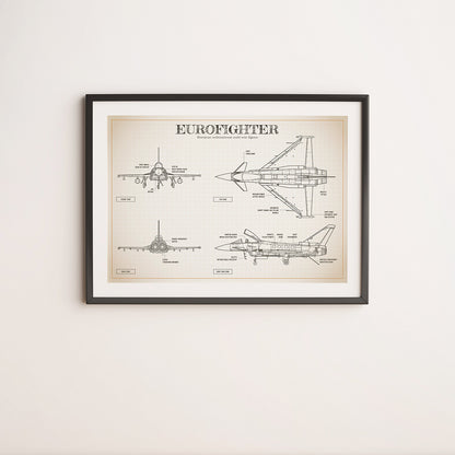 Eurofighter Blueprint Poster