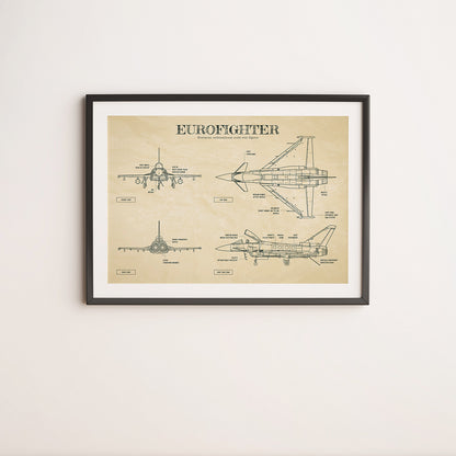 Eurofighter Blueprint Poster