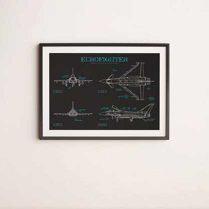 Eurofighter Blueprint Poster