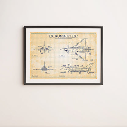 Eurofighter Blueprint Poster
