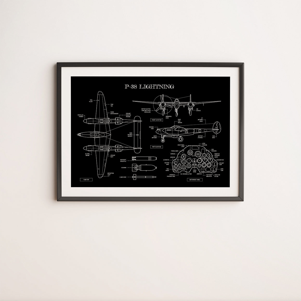 P-38 Lightning Poster