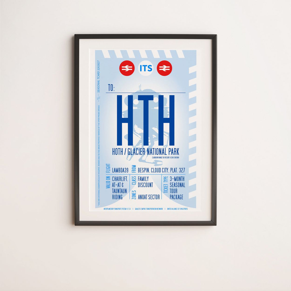 Hoth Boarding Pass (Pop) Poster