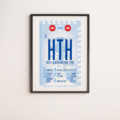 Hoth Boarding Pass (Pop) Poster