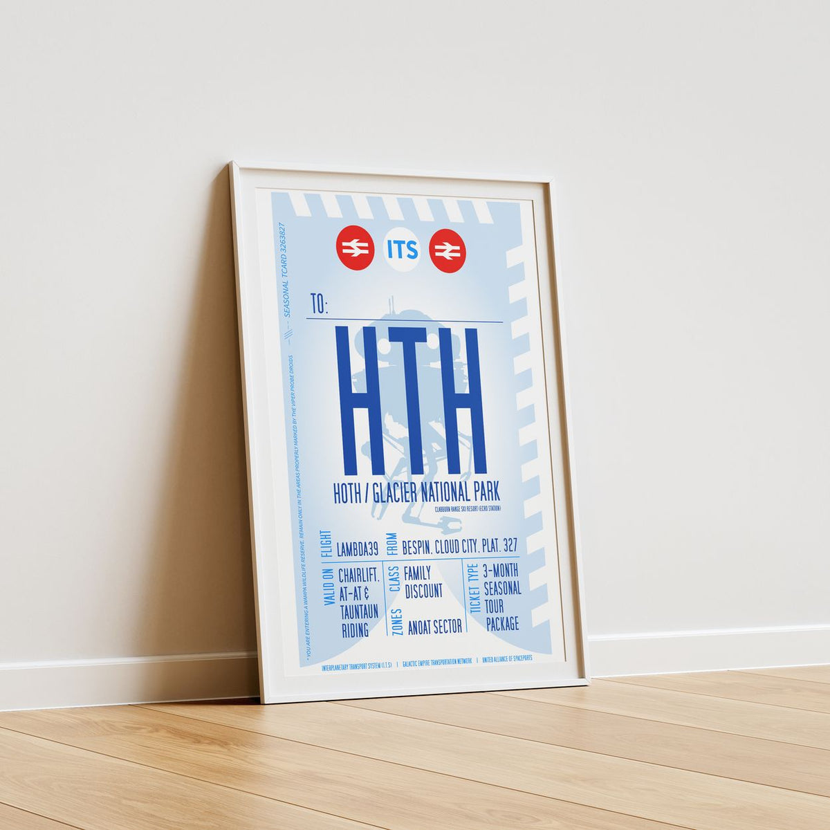Hoth Boarding Pass (Pop) Poster
