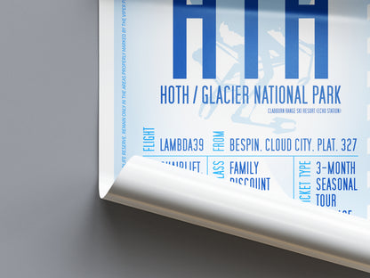 Hoth Boarding Pass (Pop) Poster