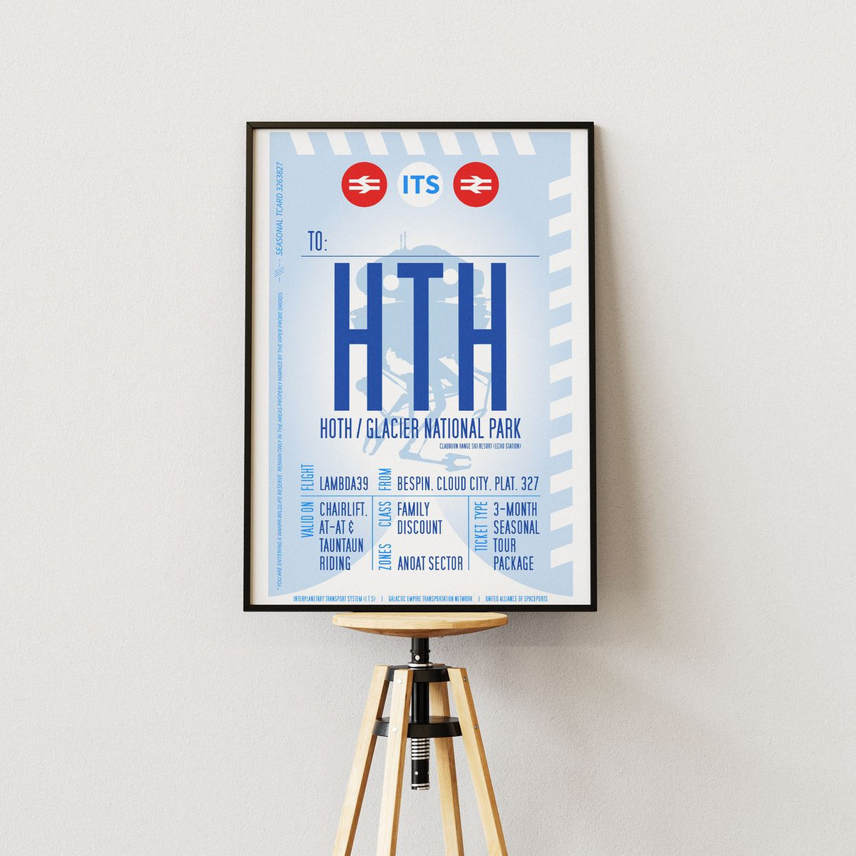 Hoth Boarding Pass (Pop) Poster