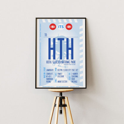 Hoth Boarding Pass (Pop) Poster